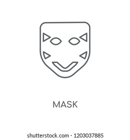 Mask linear icon. Mask concept stroke symbol design. Thin graphic elements vector illustration, outline pattern on a white background, eps 10.