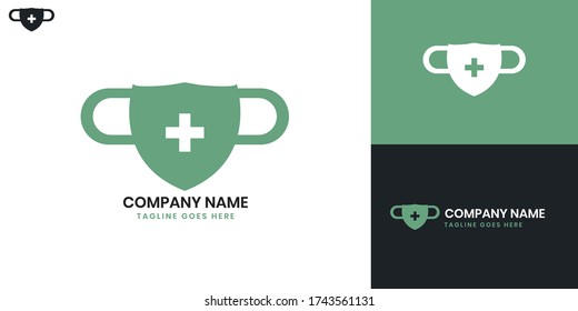 Mask Logo - All elements on this template are editable with vector software