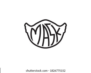 mask logo design.Icon design.Modern and minimal