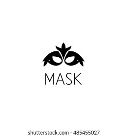 mask logo graphic design concept. Editable mask element, can be used as logotype, icon, template in web and print 