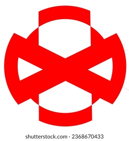 Mask logo, Vector logo design in red