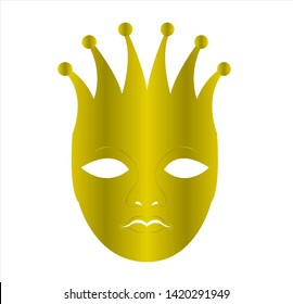 mask logo vector of face masquerade in disguise character for carnival cosmetic and theater fashion