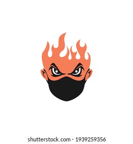 mask logo vector and icon