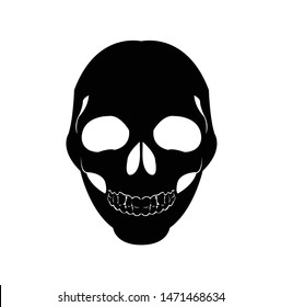 mask logo vector of skull masquerade in disguise character for carnival demon and theater fashion