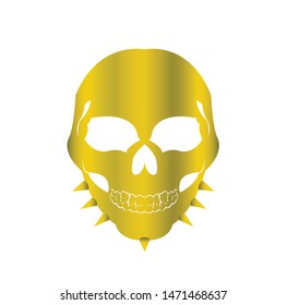 mask logo vector of skull masquerade in disguise character for carnival demon and theater fashion