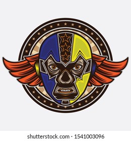 mask lucha libre vintage design, vector EPS 10