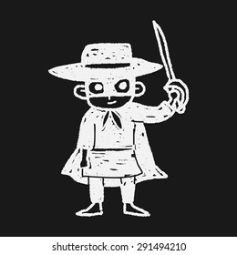 mask man doodle