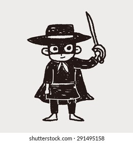 mask man doodle