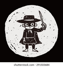 mask man doodle