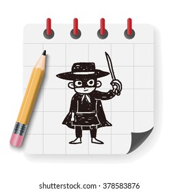 mask man doodle