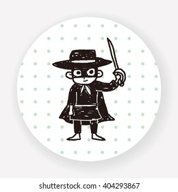 mask man doodle