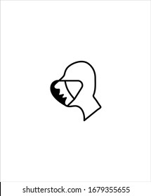 mask with man flat icon,vector best flat design icon.