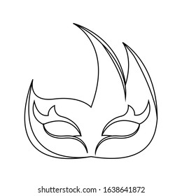 Mask for mardi gras. Carnival party - Vector