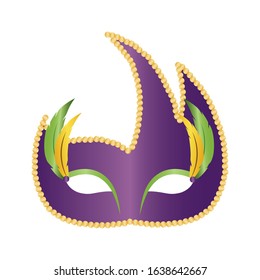 Mask for mardi gras. Carnival party - Vector