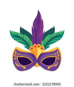 mask mardi gras icon isolated style