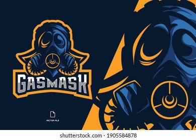 mask mascot esport logo illustration for gaming team