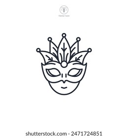 Mask Masquerade Icon theme symbol vector illustration isolated on white background