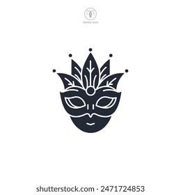 Mask Masquerade Icon theme symbol vector illustration isolated on white background