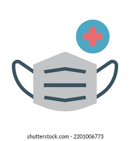 Mask, medical colored icon. Simple colored element illustration. Mask, medical concept symbol design from medical set. Can be used for web and mobile on white background