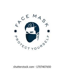 Mask Medical Healthy Danger Virus Epidemic Equipment Healthy Human Design Vector