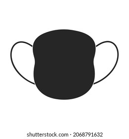 Mask medical vector black icon. Vector illustration protection face of doctor on white background. Isolated black illustration icon of mask medical .