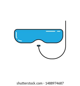 Mask minimal line icon vector