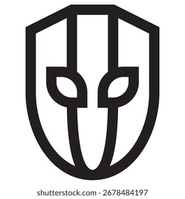 Icono de Vector moderno de la máscara – Plantilla mínima del símbolo de la ilustración para el diseño móvil del UI del App del Web
