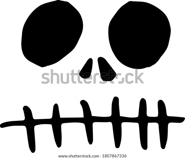 Mask Monster Black Empty Eyes Stock Vector (Royalty Free) 1807867336 ...