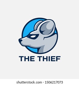 mask Mouse thief Logo designs