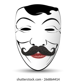 mask with a mustache