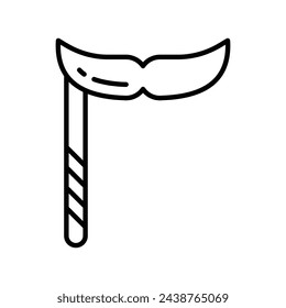 Mask Mustache icon vector stock illustration