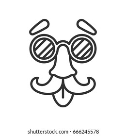 Mask with mustaches and glasses