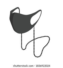 Collar de la máscara facial, fondo de la ilustración del vector de máscara