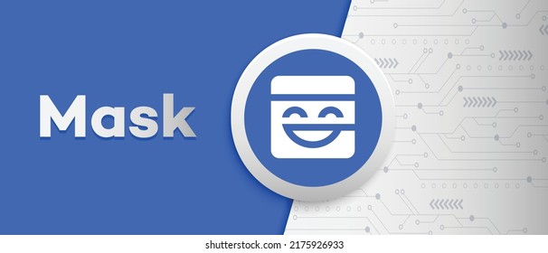 Mask Network (MASK) crypto currency coin technology vector illustration banner