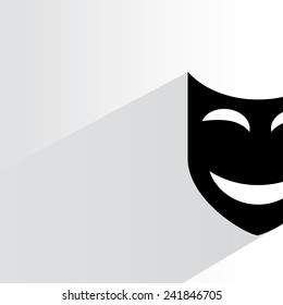 mask on white background, flat and shadow theme