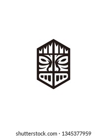 MASK ORNAMENT VECTOR ICON