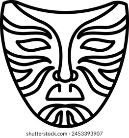 Mask outline icon vector illustration