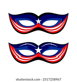 mask party carnival for face flat design colourfull made by coreldraw