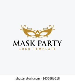 Mask Party Event Logo Template