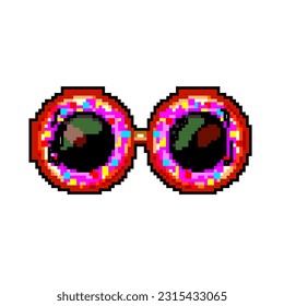 mask party glasses game pixel art retro vector. bit mask party glasses. old vintage illustration