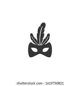 Mask Party Icon vector sign isolated for graphic and web design. Mask Party symbol template color editable on white background.