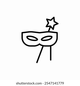 mask party icon vector sign