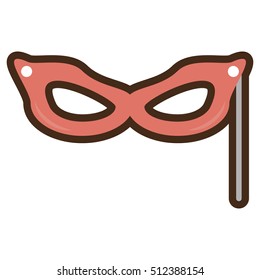mask party isolated icon vector illustration design