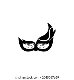 mask party logo icon vector illustration template design