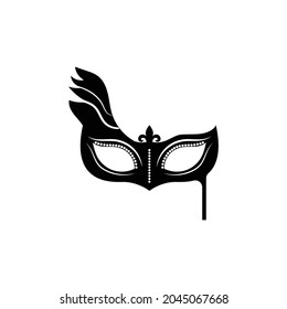 mask party logo icon vector illustration template design