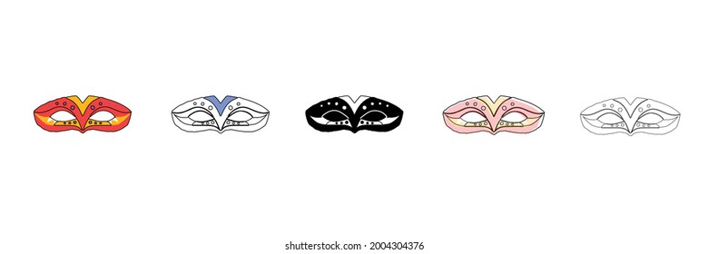 mask party vector type icon