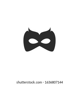 Mask PartyIcon, editable color template. Mask Party symbol vector sign isolated for graphic and web design.