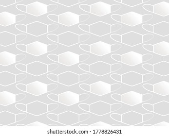 mask pattern graphic on gray background
