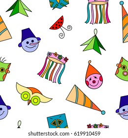 Mask pattern for New Year's holiday