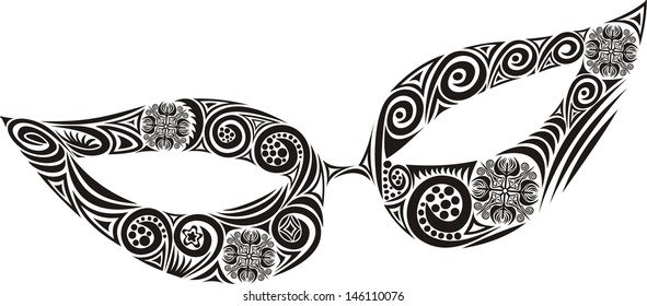 Mask pattern vector illustration